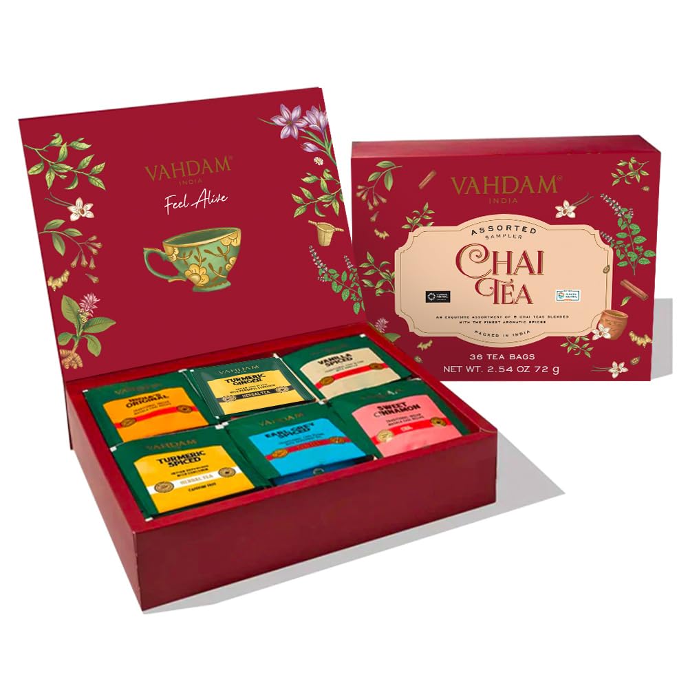 Chai Tea Assortment Gift Set, 6 Variants