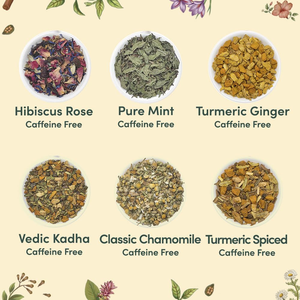 Herbal Tea Assortment Gift Set, 6 Variants