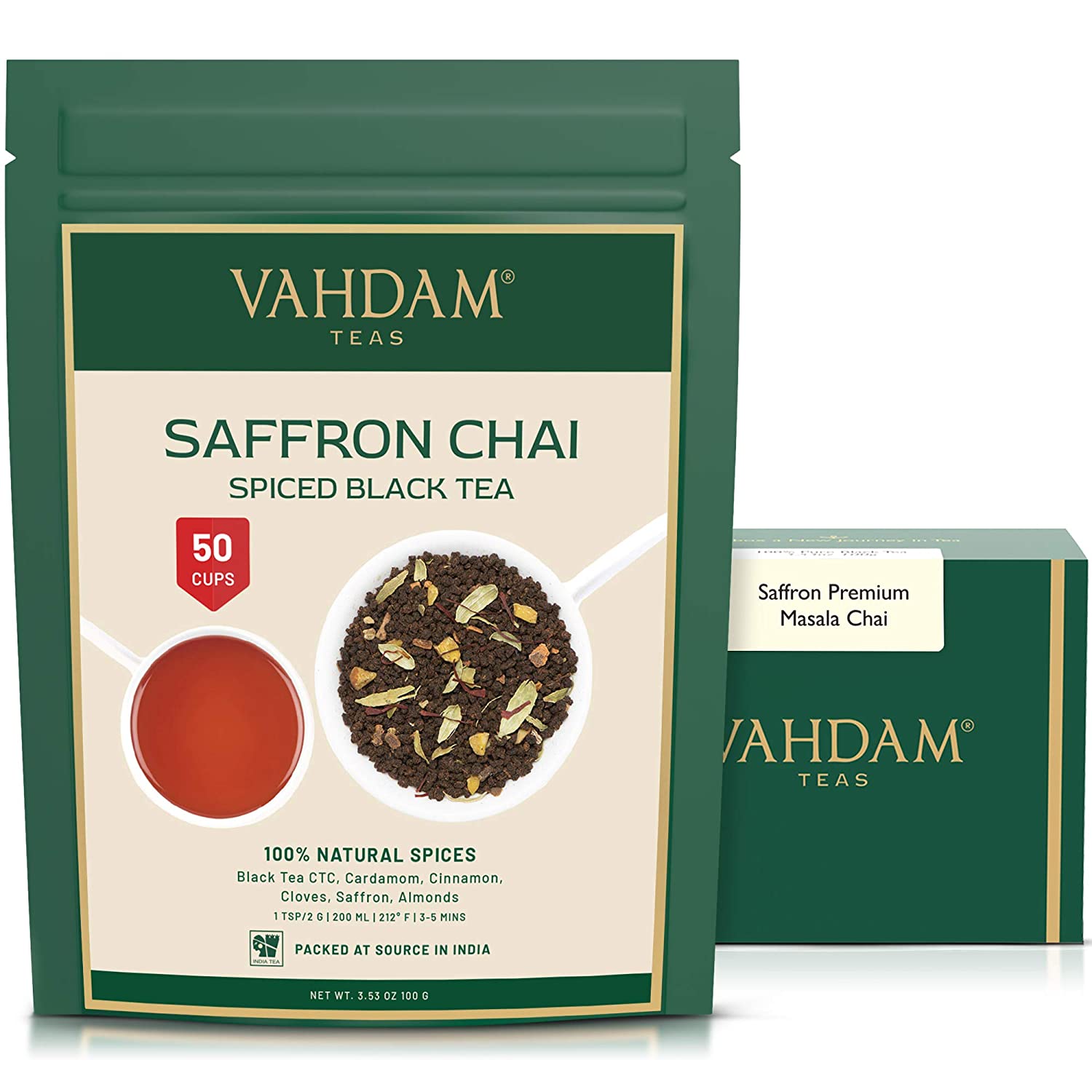 Saffron Masala Chai Tea, Image -1, 100 gm