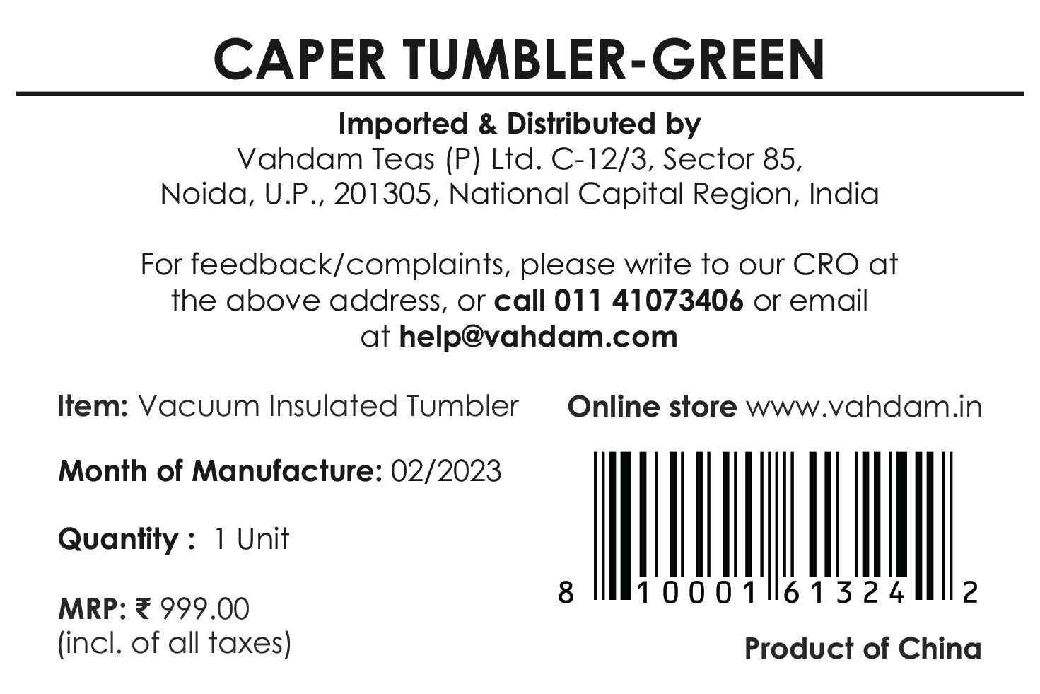 Caper Tumbler Insulated - Green