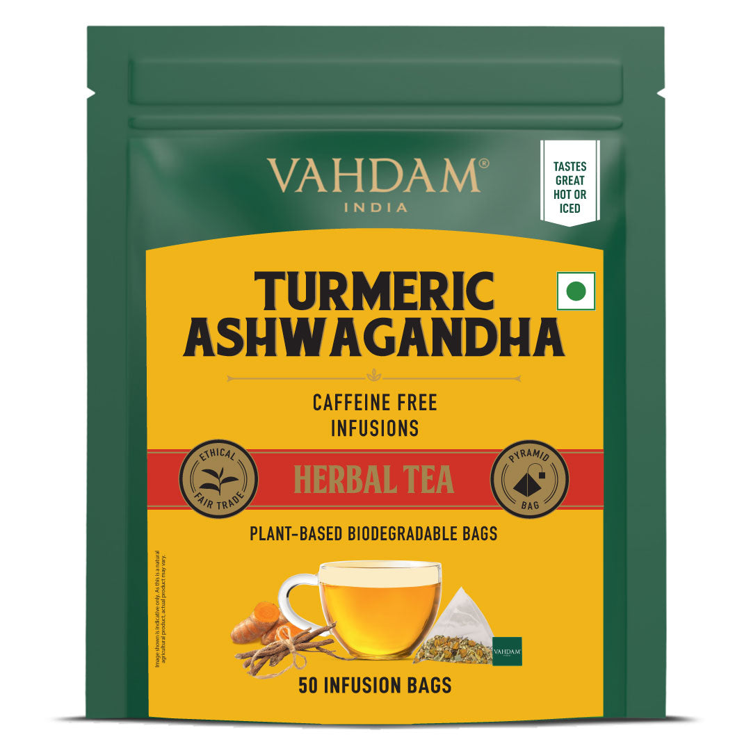 Turmeric Ashwagandha Herbal Tea Tisane, 50 Count