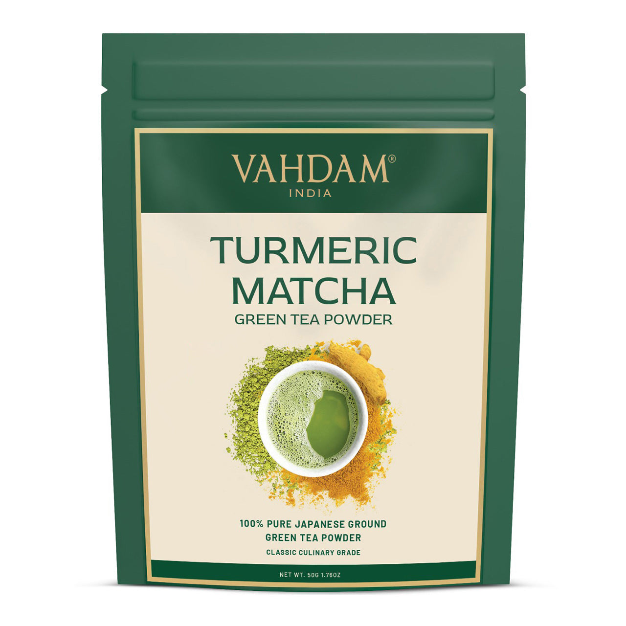 Turmeric Matcha Green Tea Powder, 50 gm