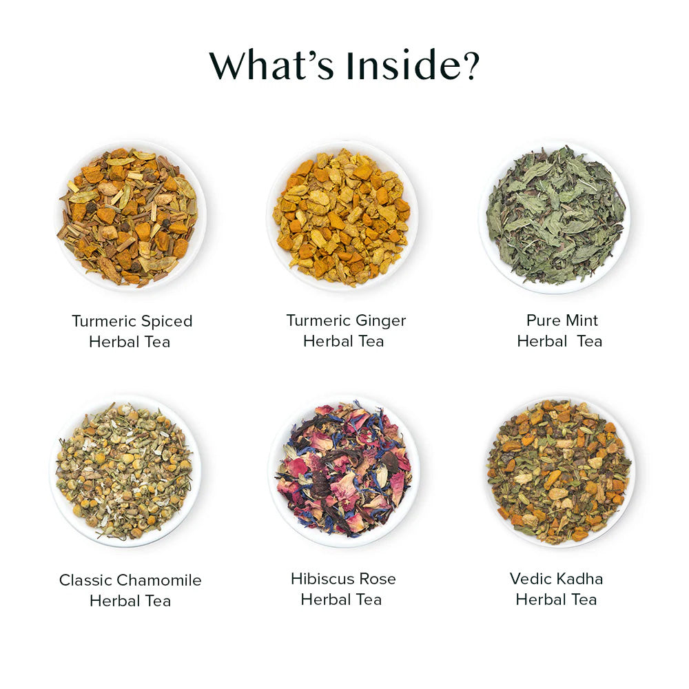 Herbal Tea Assortment Gift Set, 6 Variants