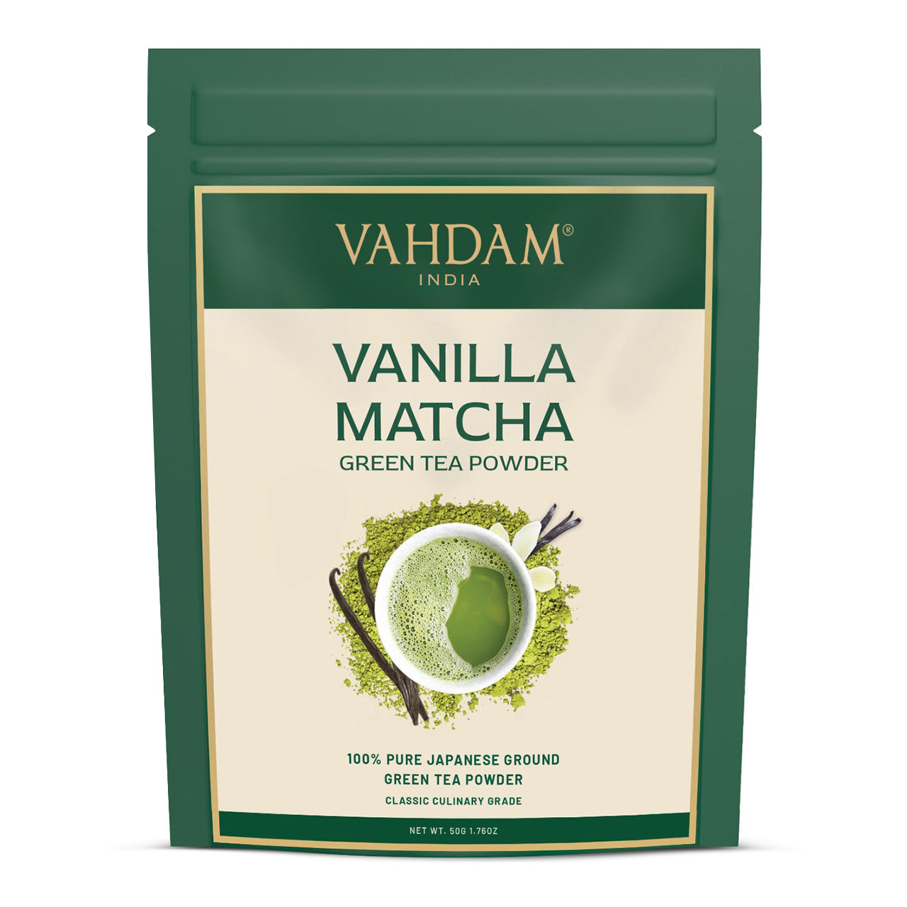 Vanilla Matcha Green Tea Powder, 50 gm