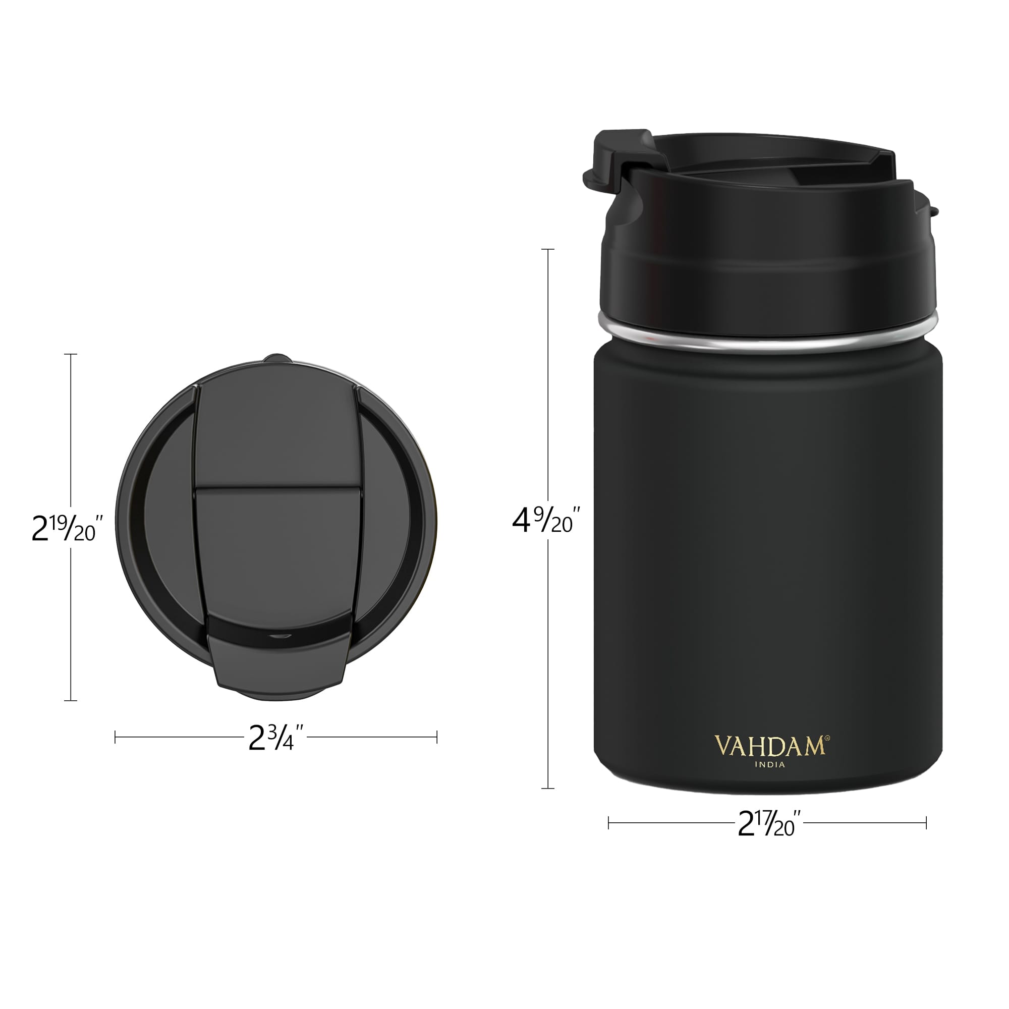 Vitality Flip Bottle Insulated - Black, Image -5 