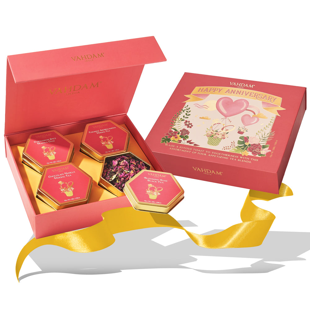 Happy Anniversary, Tea Gift Set, Image -2, 4 Teas