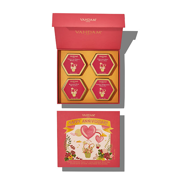 Happy Anniversary, Tea Gift Set, Image -5, 4 Teas